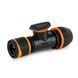 Конектор з краном та приєднанням для шланга 3/4", 5/8", 1/2", BLACK LINE, ECO-PWB2246