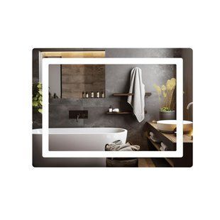 Зеркало Lidz Kubis (KU2) 800х600 с LED-подсветкой Touch, с антизапотеванием, с диммером, рег. яркости LD78LF9048060 SD00054570 фото