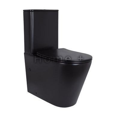Унітаз підлоговий Qtap Scorpio Ultra Quiet безобідковий із сидінням Soft-Close MATT BLACK QT14226088AMB SD00052562 фото