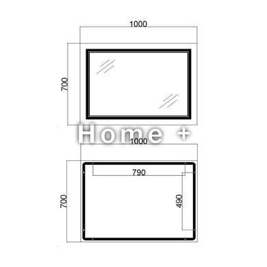 Зеркало Qtap Cardinal 1000х700 с LED-подсветкой Touch, с антизапотеванием, с диммером, рег. темп. цвета SD00052326 фото