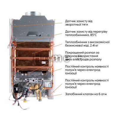 Газова колонка Thermo Alliance димохідна JSD20-10QB EURO 10 л SD00024548 фото