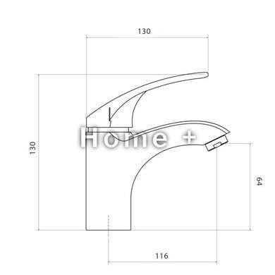 Змішувач для раковини Lidz (CRM) Mars 8100100 SD00040975 фото