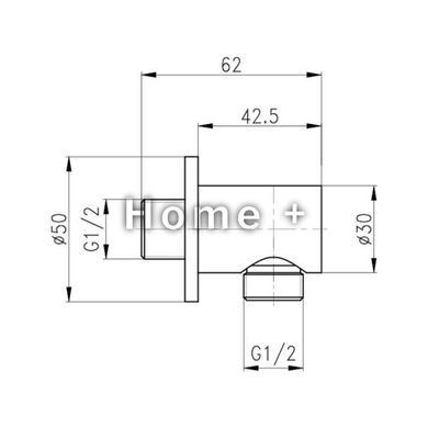 Під'єднання для шланга Qtap CRM B030 SD00035716 фото