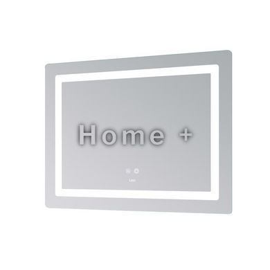 Дзеркало Lidz Kubis (KU2) 800х600 з LED-підсвіткою Touch, з антизапотіванням, з димером, рег. яскравості LD78LF9048060 SD00054570 фото
