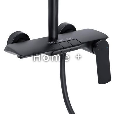 Душова система універсальна Qtap Slavonice на три споживачі (з виливом) QTSLA111BLM45906 Black Matt SD00052030 фото