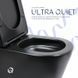 Унітаз підлоговий Qtap Scorpio Ultra Quiet безобідковий із сидінням Soft-Close MATT BLACK QT14226088AMB