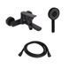 Комплект Qtap Slavonice Black Matt: Змішувач QTSLA259BLM45918 + Тримач QT829910842854OB + Шланг SD00054151 фото