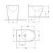Біде підлогове Qtap Scorpio 530x360x395 Matt black QT14441003CMB
