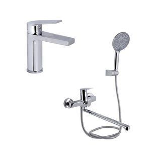Акционный набор Qtap: Stenava New Смеситель для раковины QTSTE270CRM45535 Chrome + Stenava New Смеситель для ванны SD00055574 фото