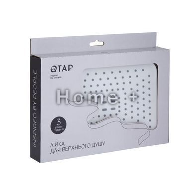 Лейка для верхнего душа Qtap Hlavova 260x180 мм прямоугольная QTHLA107CRM45785 Chrome/White SD00051909 фото