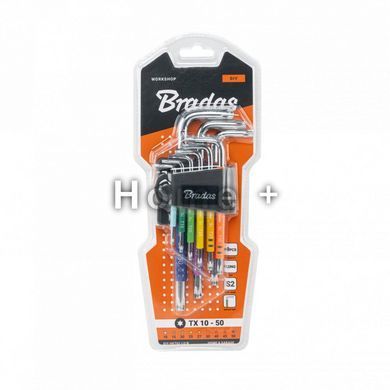 Набір ключів TORX TX 10-50 9 шт. мультиколор / довгі, DIY-HKT62-LO/B DIY-HKT62-LO/B фото