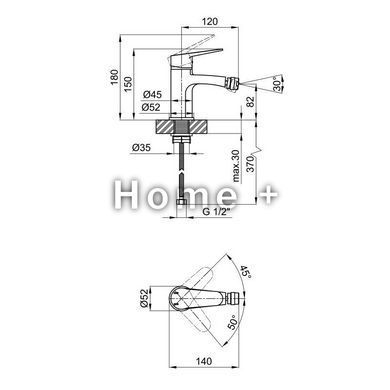 Змішувач для біде Lidz (CRM) 14 34 001AF SD00041204 фото