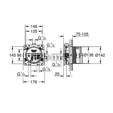 Комплект для душу внутрішнього монтажу Grohe (5 пак) 3472900A GROHTHERM THERMOSTATIC 2024643433 фото