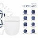 Унітаз підвісний Qtap Gemini безобідковий із сидінням Soft-close QT2533076EUQW