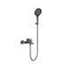 Смеситель для ванны Qtap Slavonice (c душевым гарнитуром) QTSLV259GMB48035 Gunmetal Black PVD