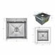 Мийка для кухні інтегрована Lidz Handmade H4545H Decor Honeycomb 2,5/0,5 мм LDH4545HDEC49437