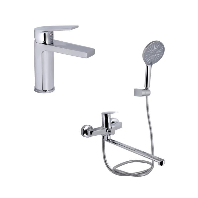Акционный набор Qtap: Stenava New Смеситель для раковины QTSTE270CRM45535 Chrome + Stenava New Смеситель для ванны SD00055574 фото