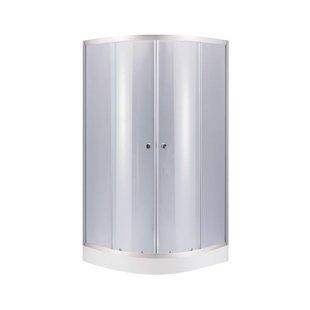 Душевая кабина Lidz Latwa SC80x80.SAT.LOW.GR, стекло тон. 4 мм + Lidz Душевой поддон KAPIELKA ST80x80x15 SD00051438 фото