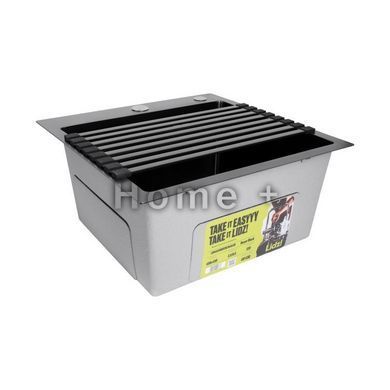 Сушилка на кухонную мойку Lidz Acsis LA12 Black, плоска основа, для посуды 430х218 мм LDACSLA12BLM49766 SD00055890 фото