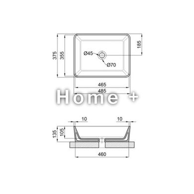 Раковина-чаша Qtap Tern 475х370х140 Matt black QT172074MBMBN SD00052911 фото