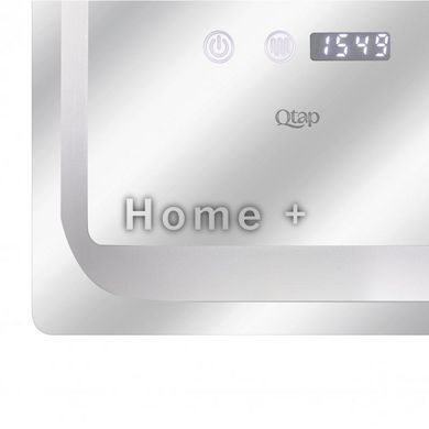 Дзеркало Qtap Mideya 800х600 з LED-підсвіткою Touch, з антизапотіванням, з годинником, димером, рег. яскравості SD00051755 фото