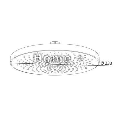 Лейка для верхнего душа Qtap Hlavova D 230 мм округлая QTHLA107CRM45787 Chrome/White SD00051911 фото