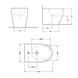 Біде підлогове Qtap Robin 565x360x405 Matt black QT13442141CMB
