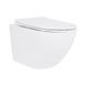 Унитаз подвесной Jay Rimless 485&times;360&times;320 мм, White, с сиденьем Slim Duroplast/ Soft-close/ Quick Relase QT07335177RW Qtap