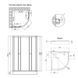 Душова кабіна Lidz Latwa SC80x80.SAT.LOW.GR, скло тон. 4 мм + Lidz Душовий піддон KAPIELKA ST80x80x15