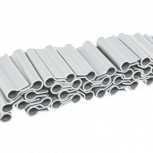 Кліпси для огорожих стрічок SOLID, світло-сірі, 4,75 см, 40 шт., TOBKS4740LGY 1774718831 фото