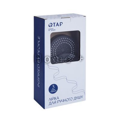 Лійка для ручного душу Qtap Rucni D 130 мм округла QTRUC125BLM45951 Black Matt SD00052075 фото
