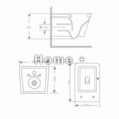 Унитаз подвесной Crow Rimless 485х340х330 мм, White, с сиденьем Slim Duroplast/ Soft-close/ Quick Release QT05335171RW Qtap SD00054228 фото