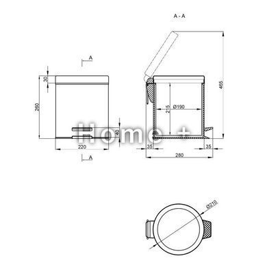 Ведро для мусора Lidz (CRM) 121.01.05 5 л SD00028351 фото