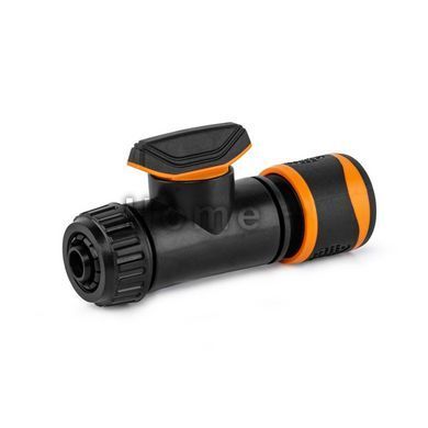 Конектор із краном для шланга 1/2", 5/8", BLACK LINE, ECO-PWB2249 Польща ECO-PWB2249 фото