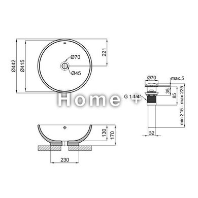 Раковина-чаша Qtap Amazon 430х430х160 White с донным клапаном QT02117043NW 1579678718 фото