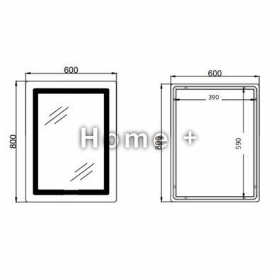 Зеркало Qtap Cardinal (CA2) 600х800 с LED-подсветкой Touch, с антизапотеванием, с диммером, рег. темп. цвета (3000-6500K) Reverse SD00054577 фото