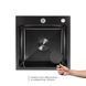 Мийка для кухні інтегрована Lidz Handmade H4545HB Decor Black PVD Honeycomb 2,5/0,5 мм LDH4545HDECBLM49438