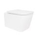 Унитаз подвесной Crow Rimless 485х340х330 мм, White, с сиденьем Slim Duroplast/ Soft-close/ Quick Release QT05335171RW Qtap