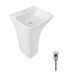 Комплект Qtap Crow: Раковина напольная моноблок 450x435x835 мм White + Донный клапан PU02O