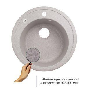 Кухонна мийка Lidz D510/200 GRA-09 (LIDZGRA09D510200) SD00039818 фото
