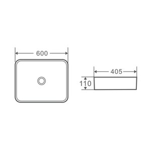 Раковина-чаша Qtap Tern 600x405x110 White з донним клапаном QT17112174W SD00051111 фото