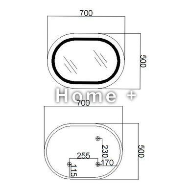 Зеркало Qtap Gemini 500х700 с LED-подсветкой Touch, с антизапотеванием, с диммером, рег. темп. цвета SD00052316 фото