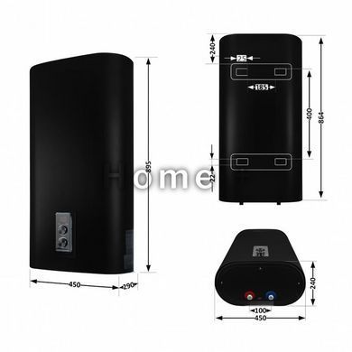 Водонагрівач електричний Thermo Alliance 50 л, Black, плоский, вертикальний, сухий ТЕН 2 кВт (0,8 + 1,5,2) SD00054042 фото