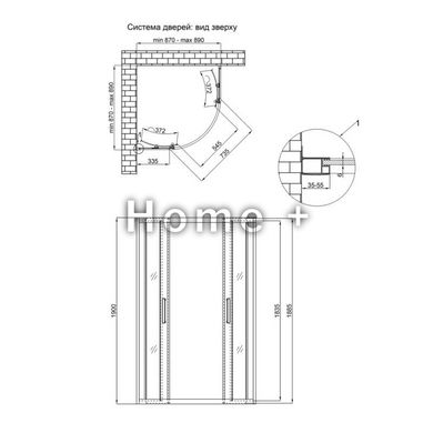 Душова кабіна без піддона Qtap Taurus CRM1099AC6 90х90, скло Clear 6 мм. SD00039704 фото