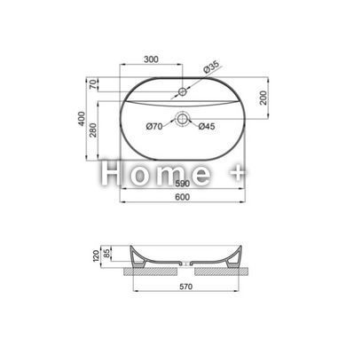 Раковина Qtap Scorpio 610x400x120 White QT14112203WN SD00052915 фото