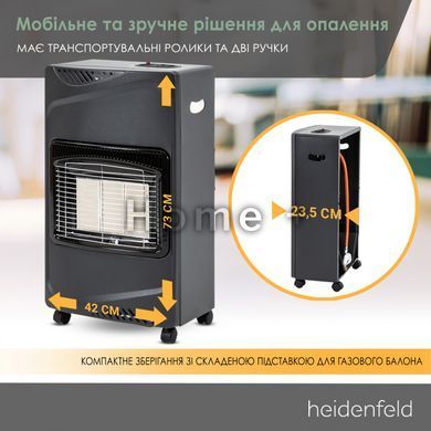 Газовый обогреватель Heidenfeld Inferno GH100 4200 Вт ( ODS безопасность в помещении) 2438592496 фото