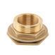Втулка для бака РО 1" - РЗ 1 1/4" с гайкой и прокладкой 1 1/4", BRASS, BR-P100114