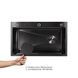Мийка для кухні інтегрована Lidz Handmade H7545B Brushed Black PVD 3,0/1,0 мм LDH7545BRUBLM49458