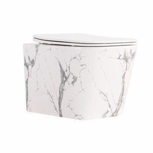 Унітаз підвісний Tern Ultra Quiet 490&times;365&times;325&nbsp;мм, Marble, із сидінням Slim Duroplast/Soft-close/Quick Release QT17332303ASMR SD00054291 фото