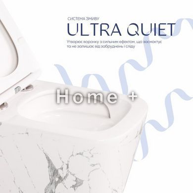 Унитаз подвесной Tern Ultra Quiet 490&times;365&times;325&nbsp;мм, Marble, с сиденьем Slim Duroplast / Soft-close / Quick Release QT17332303ASMR SD00054291 фото